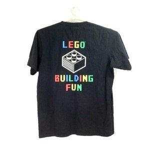 Lego "Lego Building Fun" Mens T-shirt Large Black Crew Neck Short Sleeve Legos